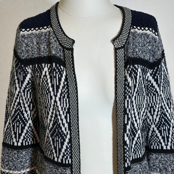 Christopher & Banks Navy Blue Open Front Cardigan Sweater Womens Petite Small PS - Picture 7 of 14